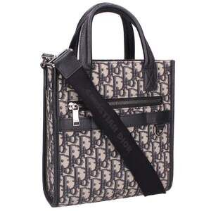 Dior NORTH SOUTH Oblique Shoulder Bag Navy Blue
